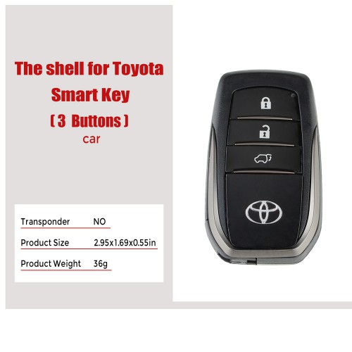 Xhorse VVDI Toyota XM Smart Key Shell 1602 for Prado 7930 3 Buttons 5pcs/lot