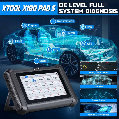 2024 XTOOL X100 PAD S X100PADS Key Programming&Recogniton Tool with Built-In CAN FD&DOIP Update Ver.of X100PAD/X100 PAD Plus