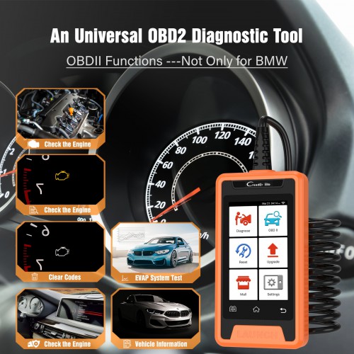 New Launch Creader Elite BMW Full System Diagnostic Tool with Full OBDII Function 1 Year Free Update