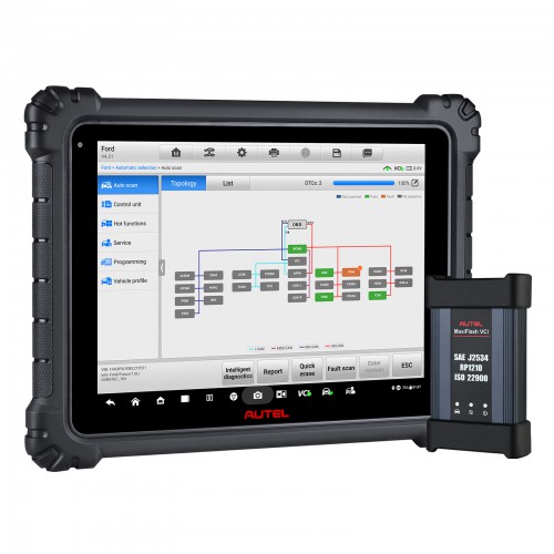 2024 Autel MaxiCOM Ultra Lite Bi-Directional Diagnostic Scanner with Topology Mapping and J2534 ECU Programming