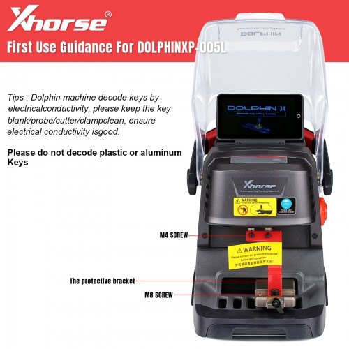 2024 Xhorse Dolphin II XP-005L  XP005L Automatic Key Cutting Machine with Adjustable Screen and Built-in Battery