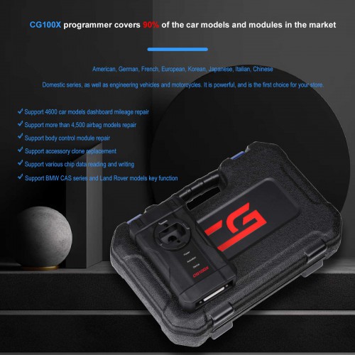 CGDI CG100X New Generation Smart Car Programmer Support Mileage Repair 1 Year Free Update with Default D70F34xx/D70F35xx Adapter