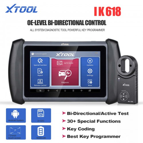 XTool InPlus IK618 IMMO & Key Programming Tool with Bi-Directional Control 31 Service Functions Can work with CAN-FD Adapter