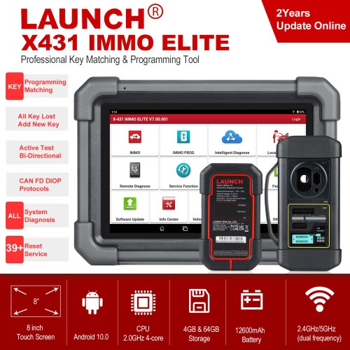 2024 Launch X431 IMMO ELITE Comprehensive  Anti-theft Key Programming Tool OE-Level Bi-Directional Diagnostic Tool Xprog 3 Equipped Together