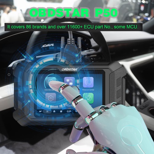 OBDSTAR P50 Airbag Reset Intelligent Airbag Reset Equipment Via Bench and OBD Cover 86+ Brand 11600+ ECU Type No Need Removing Chip