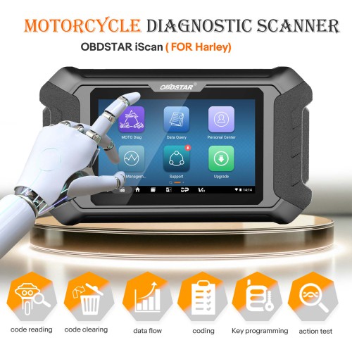 [No Tax] OBDSTAR iScan Harley Motorcycle Diagnostic Scanner Support Code Reading/Clearing,Action Test