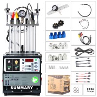 SUMMARY POWERJET PRO 240 Injector Cleaner & Tester Machine Kit Support for 220V Petrol Vehicles Motorcycle 4-Cylinder