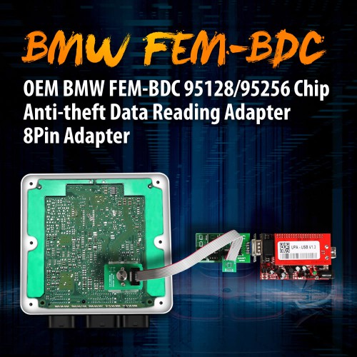 OEM BMW FEM-BDC 95128/95256 Chip Anti-theft Data Reading Adapter 8Pin Adapter work with VVDI Prog/CG Pro 9S12/Orange 5/UUSP UPA-USB