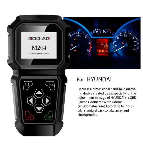 [No Tax] GoDiag M204 Hyundai Hand-held OBDII Odometer Adjustment Professional Tool
