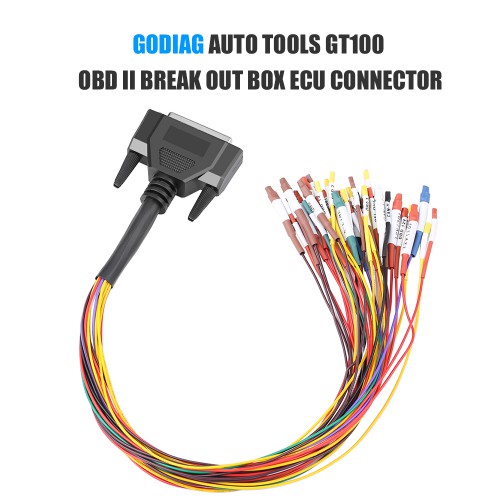 Colorful Jumper Cable DB25 for GODIAG GT100 OBD2 Breakout Box Free Shipping