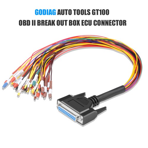 Colorful Jumper Cable DB25 for GODIAG GT100 OBD2 Breakout Box Free Shipping