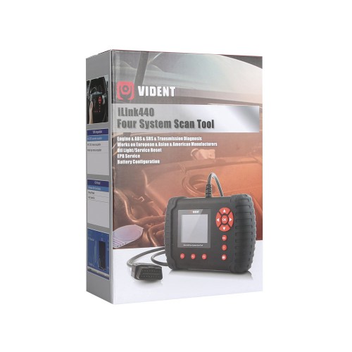 VIDENT iLink440 iLink440 Four System Scan Tool Support Engine ABS Air Bag SRS EPB Reset Battery Configuration