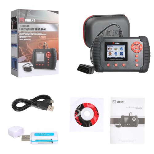 VIDENT iLink440 iLink440 Four System Scan Tool Support Engine ABS Air Bag SRS EPB Reset Battery Configuration