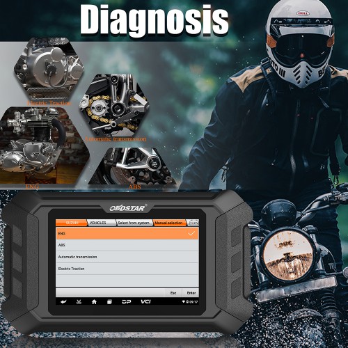 [Special Price EU Ship] OBDSTAR MS50 5Inch New Generation Motorcycle Diagnostic Scanner