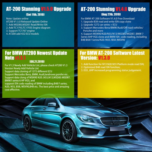 [No Tax] BMW AT-200 AT200 ECU Programmer & ISN OBD Reader Support MSV90 MSD85 MSD87 B48 etc