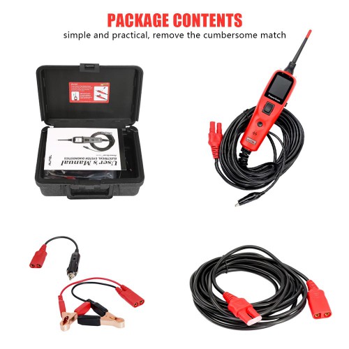 [EU Ship] Autel PowerScan PS100 Electrical System Diagnosis Tool PowerScan PS100 Auto Circuit Battery Tester Easy to Read AVOmeter