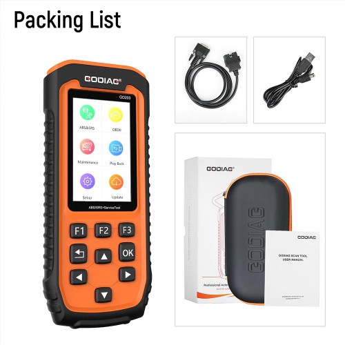 [EU Stock Clearance Sale] GODIAG GD203 ABS/SRS OBD2 Service Tool with 28 Service Reset Functions Multi-Language and Lifetime Free Update