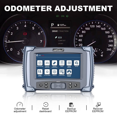 [No Tax] Lonsdor K518S Auto Key Programmer Basic Version No Tokens Limitation Supports All Makes and Odometer Adjustment Function