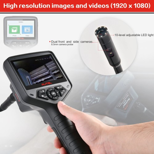 Autel MaxiVideo MV480 1080P HD Industrial Endoscope/Borescope Dual Lens 8.5mm Inspection Camera With 7X Zoom 2MP For Car/Wall