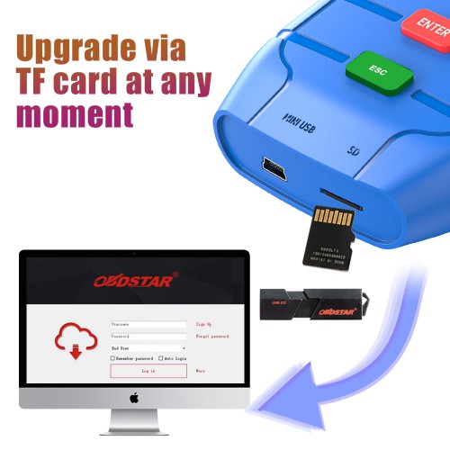 OBDSTAR X-100 X100 PRO Auto Key Programmer (C+D) Type for IMMO+Odometer+OBD Software with Free EEPROM Adapter