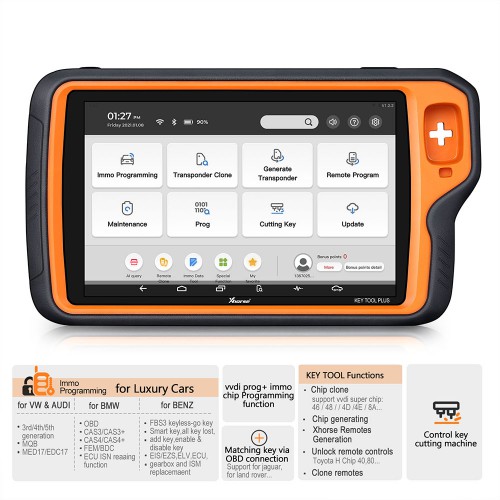Xhorse XDKP00GL VVDI Key Tool Plus Pad Full Configuration All-in-one Security Solution for Locksmiths Get Free Key Tool Plus Practical Instruction