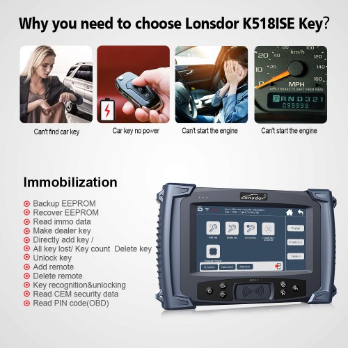 [EU Ship] Lonsdor K518ISE Programmer Plus Lonsdor LKE Smart Key Emulator 5 in 1 Full Package