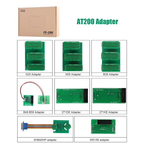 CGDI AT200 FC200 New Adapters Set No Need Disassembly including 6HP & 8HP / MSV90 / N55 / N20 / B48/ B58/ B38 etc