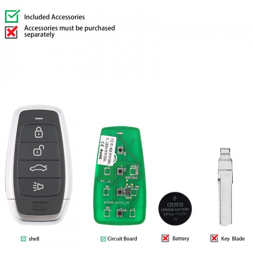 AUTEL IKEYAT004CL AUTEL Independent 4 Buttons Smart Universal Key