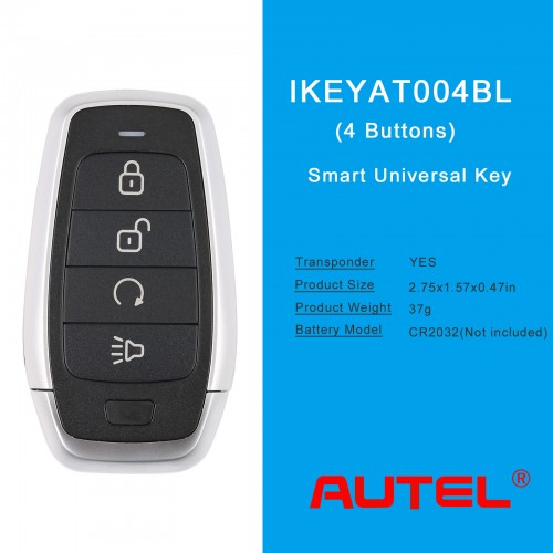 AUTEL IKEYAT004BL AUTEL Independent 4 Buttons Smart Universal Key