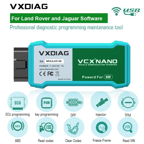 [No Tax] V160 VXDIAG VCX NANO for Land Rover and Jaguar JLR SDD WIFI Version