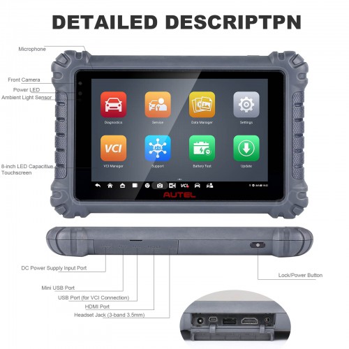 New Autel MaxiCOM MK906PRO Bi-Directional Full System Diagnostic Tool Support FCA  and V-A-G Guided Functions Level-Up Hardware