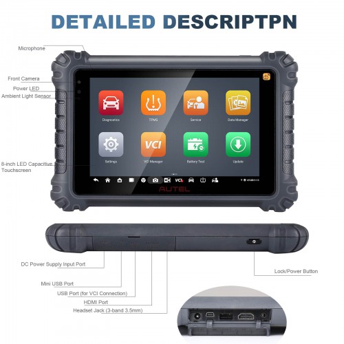 Autel MaxiCOM MK906 Pro TS Bi-Directional Scan Tool Wireless Diagnostic Device with ECU Coding, Full TPMS,36+ Service Functions
