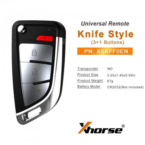 Pre-Order XHORSE XSKFF0EN Universal Remote Blade Shape Key 5pcs/Lot