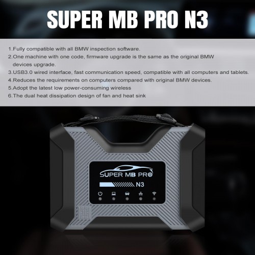 Full Version SUPER MB PRO N3 BMW Diagnostic Tool Fully Compatible with All BWM Inspection Software Plastic Box