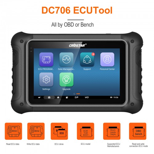 Full Version OBDSTAR DC706 ECU Tool for Car and Motorcycle ECM & TCM & BODY Clone by OBD or BENCH