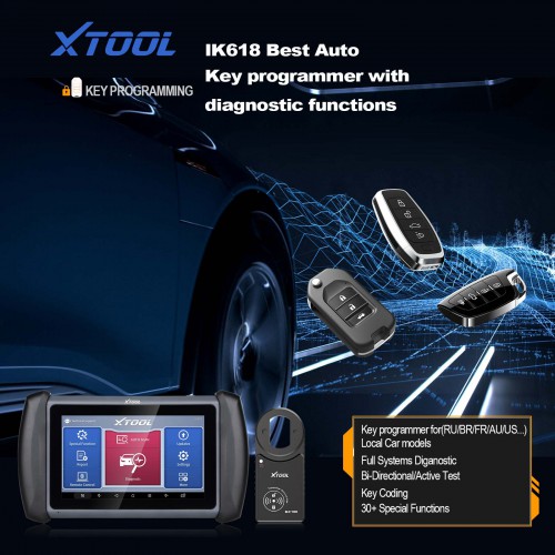 2023 XTool InPlus IK618 IMMO & Key Programming Tool with Bi-Directional Control 31 Service Functions Can work with CAN-FD Adapter