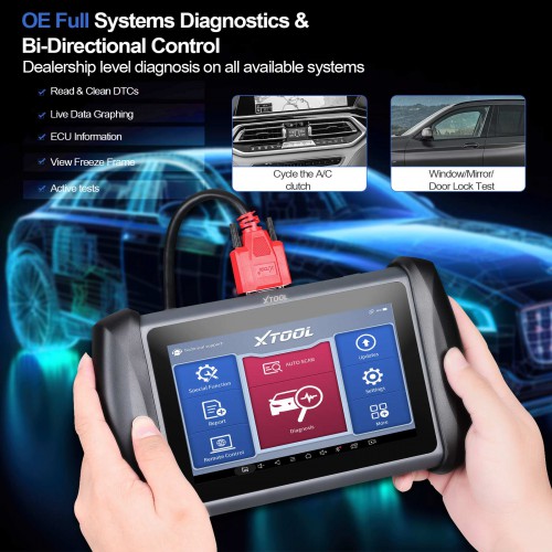 XTOOL InPlus IP819 Automotive Diagnostic Scan Tools ECU Coding 30+ Services Bi-Directional Controls Full Diagnostics 3 Years Free Update