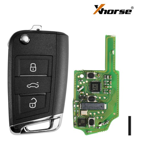 [EU Stock] Xhorse XSMQB1EN MQB Style Smart Proximity Remote Key 3 Buttons 5pcs/lot Get 60 Bonus Points for Each Key