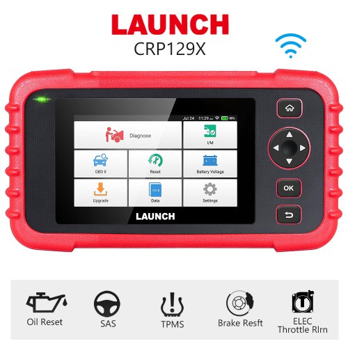 2024 LAUNCH CRP129X Elite OBD2 Scanner Oil/EPB/SAS/TPMS/BMS/Throttle/DPF Reset, Injector Coding, ABS SRS Transmission Engine Code Reader
