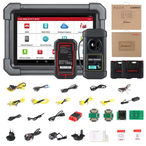 2024 Launch X431 IMMO ELITE Comprehensive  Anti-theft Key Programming Tool OE-Level Bi-Directional Diagnostic Tool Xprog 3 Equipped Together