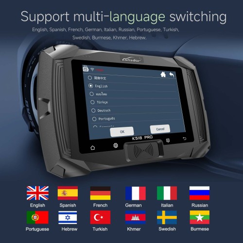 Global Version Lonsdor K518 Pro Versatile All in One Key Programmer Full Set Support CAN-FD&DOIP Protocols with 2 Years Free Update
