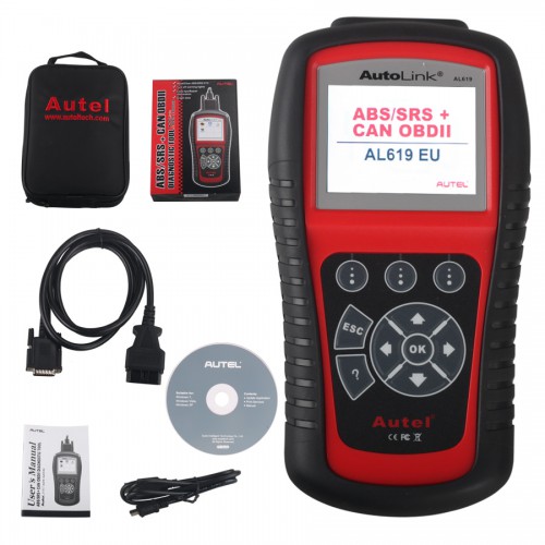 AutoLink AL619 ABS SRS OBDII Diagnostic Tool with Multi-language Update Online