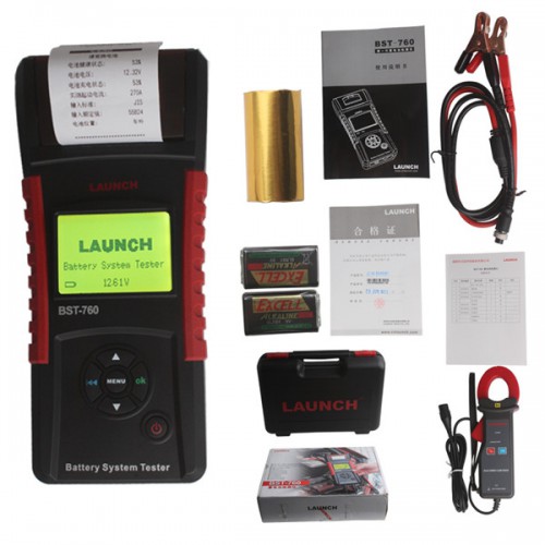 Original Launch BST-760 Battery System Tester EA with Multi-language and Printer
