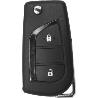 XHORSE XNTO01EN Wireless Universal Folding Remote Key for Toyota Flip 2 Buttons Remotes for VVDI Key Tool 5pcs/lot