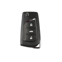 [EU Stock Clearance Sale]XHORSE XKTO00EN VVDI2 Toyota Type Wired Universal Remote Key 3 Buttons English Version 5pcs / lot