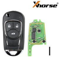 XHORSE XKBU03EN Wired Universal Remote Key Flip 3 Buttons Buick Style English Version 5pcs/lot Get 25 Bonus Points for Each Key
