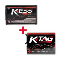 [No Tax]Kess V2 V2.80 Red PCB EU Version Plus Ktag 7.020 V2.23 Red PCB EURO Online Version