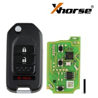 Xhorse XKHO02EN VVDI Universal Wire Flip Remote Key 2+1 Buttons Honda Type 5pcs/lot