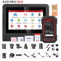 Launch X431 V 5.0 8inch Tablet Wifi/Bluetooth Full System Diagnostic Tool Support Bi-Directional Control and Actuation Test CANFD Protocol