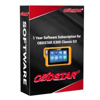 1 Year Software Subscription for OBDSTAR X300 Classic G3